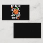 11e verjaardag Basketball Player Funny 11 Visitekaartje (Voorkant / Achterkant)