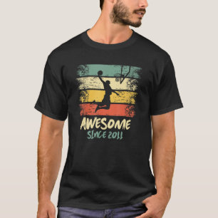 11e verjaardag Basketball Player Geweldige sinds 2 T-shirt