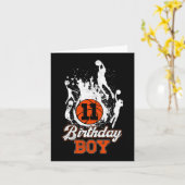 11e verjaardag Basketball Theme Birthday Boy 11 ja Kaart (Gele Bloem)