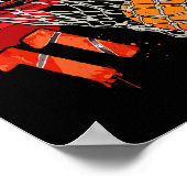 11e verjaardag basketbalplezier 11 jaar oud Kinder Poster (Hoek)