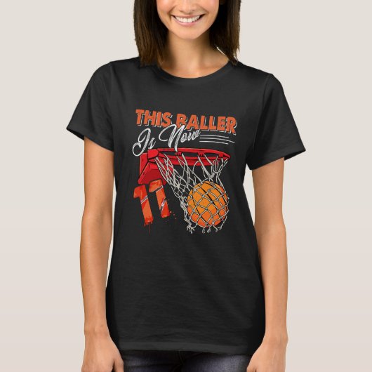 11e verjaardag basketbalplezier 11 jaar oud Kinder T-shirt (Voorkant)