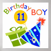 11e verjaardag - Birthday Boy Poster (Voorkant)