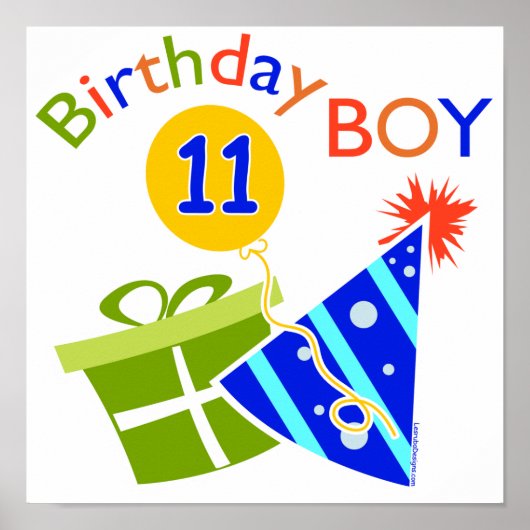 11e verjaardag - Birthday Boy Poster (Voorkant)