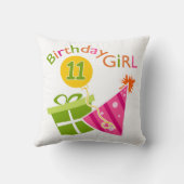 11e verjaardag - Birthday Girl Kussen (Achterkant)