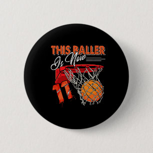 11e verjaardag Bysketbyll Fun 11 jaar oude Kinder Ronde Button 5,7 Cm