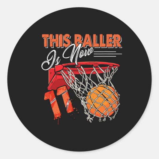 11e verjaardag Bysketbyll Fun 11 jaar oude Kinder  Ronde Sticker (Voorkant)