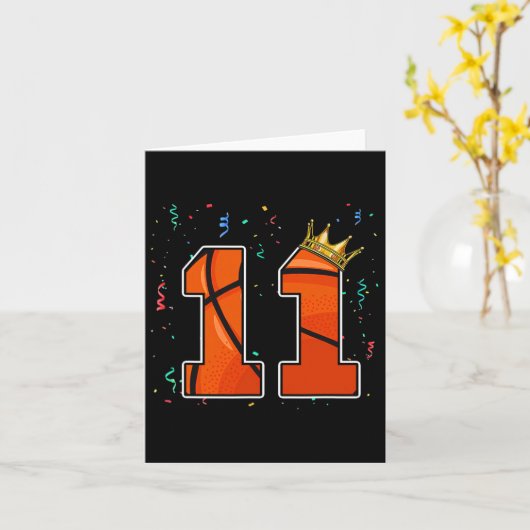 11e Verjaardag Bysketbyll Groot Nummer 11 Jaar Oud Kaart (Gele Bloem)