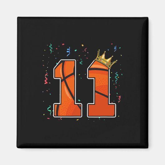 11e Verjaardag Bysketbyll Groot Nummer 11 Jaar Oud Magneet (Voorkant)