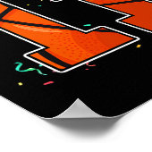 11e Verjaardag Bysketbyll Groot Nummer 11 Jaar Oud Poster (Hoek)