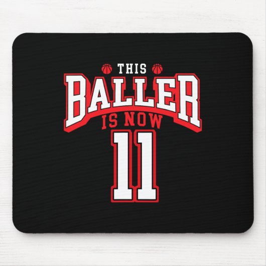 11e verjaardag Bysketbyll Lover 11 jaar oude Bday Muismat (Voorkant)