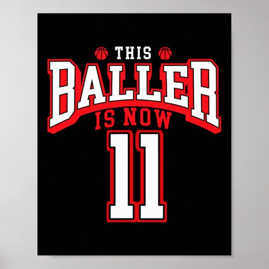 11e verjaardag Bysketbyll Lover 11 jaar oude Bday Poster (Voorkant)