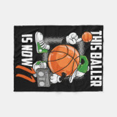 11e Verjaardag Bysketbyll Speler Fun 11 Jaar Oud K Fleece Deken (Voorkant (Horizontaal))