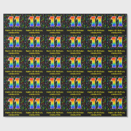 11e verjaardag: Colorful Music Symbols, Rainbow 11 Cadeaupapier