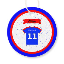 11e verjaardag dank je rode witte blauwe sterren