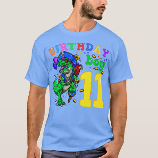11e verjaardag dinosaurus piraat t-shirt