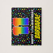 11e verjaardag — Fun, kleurrijk Star Field Pattern Legpuzzel (Verticaal)