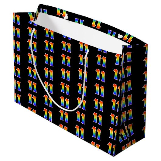 11e verjaardag: Fun Rainbow Event Nummer 11 Patroo Groot Cadeauzakje (Achterkant Gekanteld)