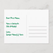 11e verjaardag: Fun sterren patroon, Regenboog 11, Briefkaart (Achterkant)