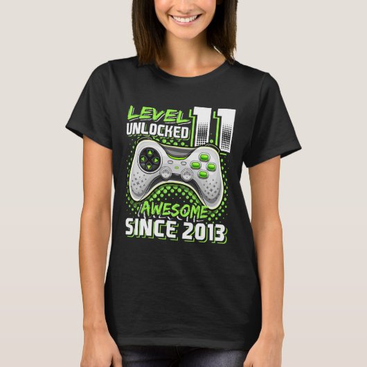 11e Verjaardag Gamer 11 Jaar Oud Grappig Bday Boy T-shirt (Voorkant)