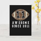 11e verjaardag, geboren in 2011 Football jongen, 1 Kaart (Gele Bloem)