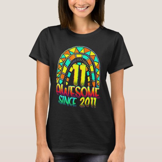 11e verjaardag Geweldige sinds 2011: Birthday-rege T-shirt (Voorkant)