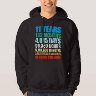11e verjaardag Gift Boy 11 jaar Geweldige T Sh Hoodie