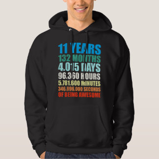 11e verjaardag Gift Boy 11 jaar Geweldige T Sh Hoodie