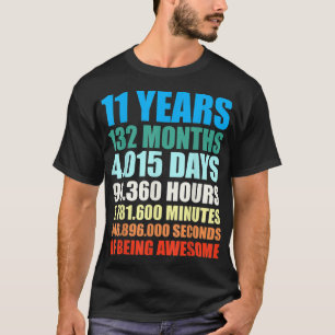 11e verjaardag Gift Boy 11 jaar Geweldige T Sh T-shirt