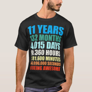 11e verjaardag Gift Boy 11 jaar Geweldige T Sh T-shirt