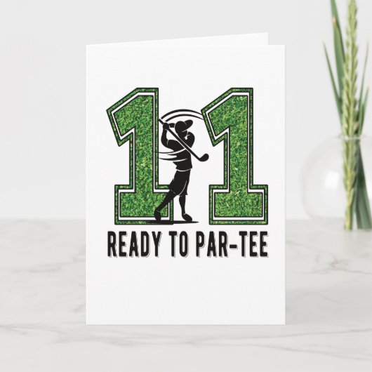 11e verjaardag Gift Golf Player 11-jarige jongen Kaart (Voorkant)