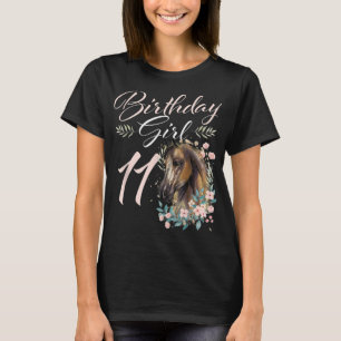 11e verjaardag Girl Horse Lover 11 jaar oude dag T T-shirt