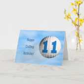 11e verjaardag golfkaart kaart (Gele Bloem)