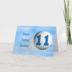 11e verjaardag golfkaart kaart