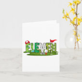 11e verjaardag golfthema 11 jaar oude Kinder sport Kaart (Gele Bloem)