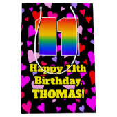 11e verjaardag: Het liefhebbende Kunstpatroon, Reg Medium Cadeauzakje (Voorkant)