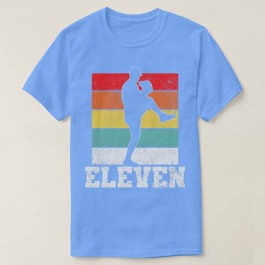 11e verjaardag honkbalwerper t-shirt (Design voorkant)