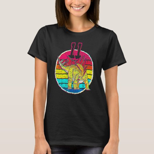 11e verjaardag I Stegosaurus Stenops I Family Matc T-shirt (Voorkant)