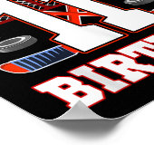 11e verjaardag IJshockeyspeler 11 jaar oud feest Poster (Hoek)