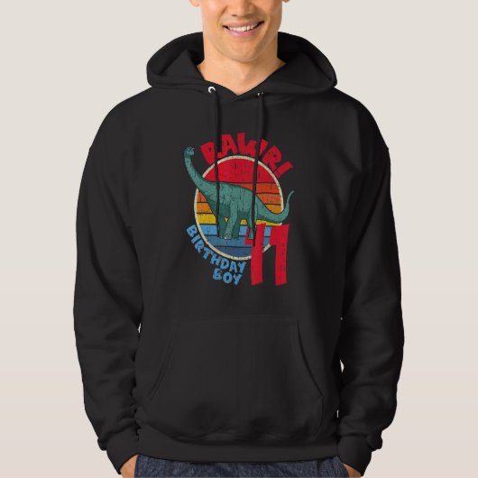 11e verjaardag ik Rawr! Brachiosaurus I Hoodie (Voorkant)