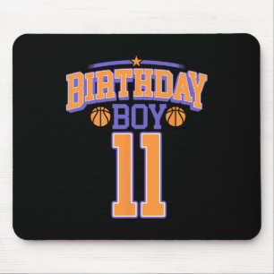 11e verjaardag jongen basketbal minnaar 11 jaar ou muismat