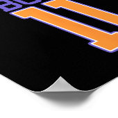 11e Verjaardag Jongen Bysketbyll Lover 11 jaar oud Poster (Hoek)