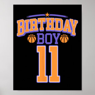 11e Verjaardag Jongen Bysketbyll Lover 11 jaar oud Poster