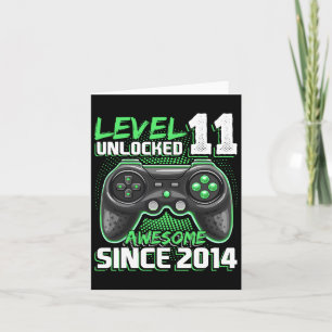 11e Verjaardag Jongen Level 11 Gamer 11 Jaar Video Kaart