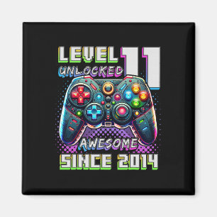11e Verjaardag Jongen Level 11 Gamer 11 Jaar Video Magneet