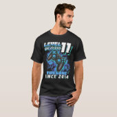 11e Verjaardag Jongen Level 11 Gamer 11 Jaar Video T-shirt (Voorkant volledig)
