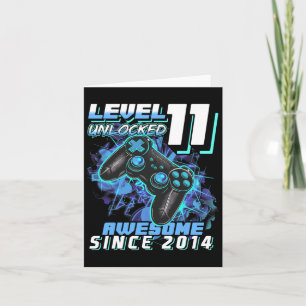 11e verjaardag jongen niveau 11 gamer 11 jaar vide kaart