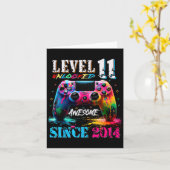 11e verjaardag Jongen Niveau 11 niet-vergrendeld G Kaart (Gele Bloem)