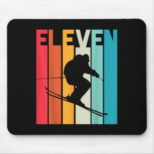 11e verjaardag Jongen Retro Ski Lover Skiër 11 jaa Muismat