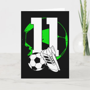 11e verjaardag jongen voetballer voetball 11 jaar kaart