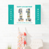 11e verjaardag jubileum nummer 11 foto collage spandoek (Insitu)